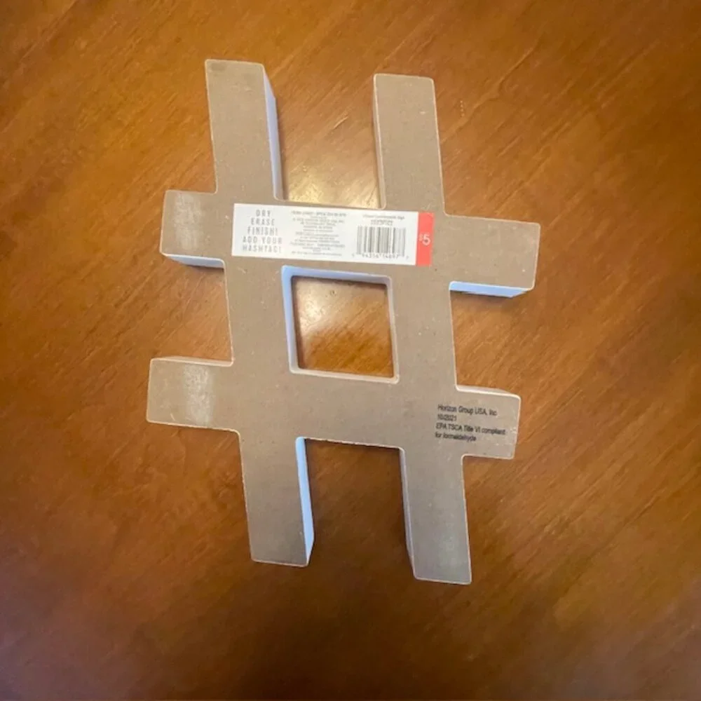 2 Dry Erase Hashtag Wedding Signs